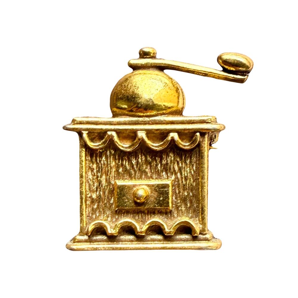 Vintage Signed Zentall Coffee Grinder Pin